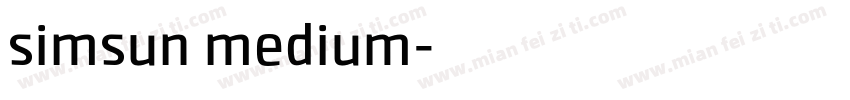 simsun medium字体转换
